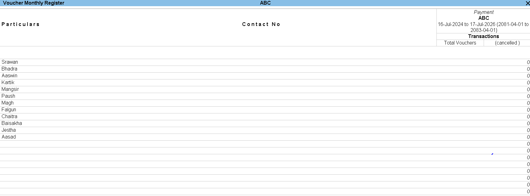 CUSTOM NEPALI MONTHS STATICS